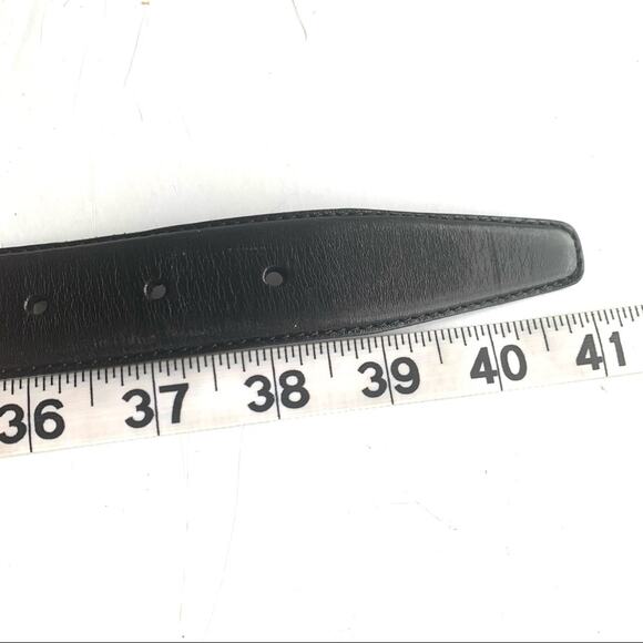 Fossil black leather with boho silver grommets belt - Picture 13 of 13